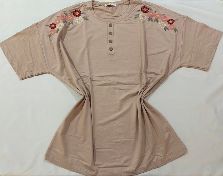 بلوز زنانه قواره دار گلدوزی